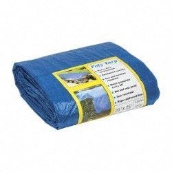 Value Collection KSMSCBB2025 Blue Light Duty 20' x 25' Polyethylene Tarp/Dust Cover with Grommets