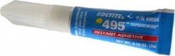MSC&nbsp;Loctite 234072 0.11 oz Tube Clear Instant Adhesive Series 495, 20 sec Fixture Time, 24 hr Full Cure Time, Bonds to Metal, Plastic & Rubber