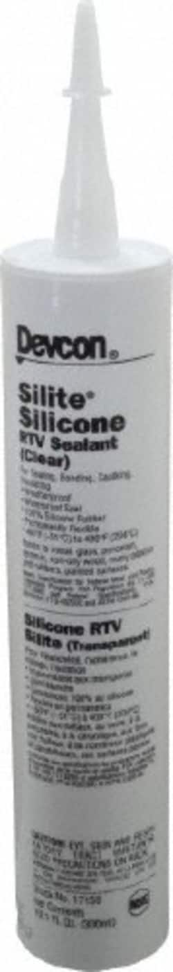 MSC Devcon 17150 10.3 oz Cartridge Clear RTV Silicone Joint Sealant -60 to 248°F Operating Temp