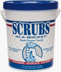 MSC Scrubs 42272 Pre-Moistened Hand Cleaning Wipes Center Pull, 12-1/2"