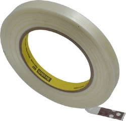 MSC 3M 7000123440 1/2" x 60 Yd Clear Rubber Adhesive Packaging Tape Polypropylene