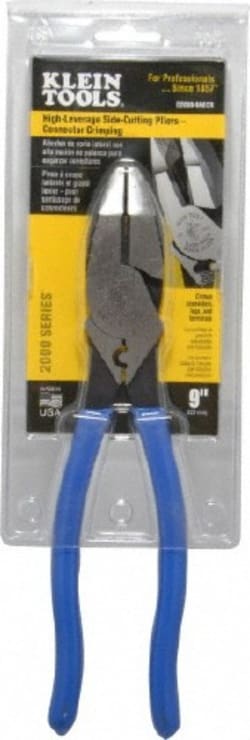 MSC Klein Tools D2000-9NECR 9-3/8" Overall Length Crimping Pliers Plastic