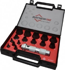 MSC Mayhew 66000 16 Piece, 1/8 to 1-3/16", Hollow Punch Set Comes in Plastic