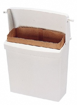 MSC Rubbermaid FG614000WHT Plastic Feminine Hygiene Product Receptacle