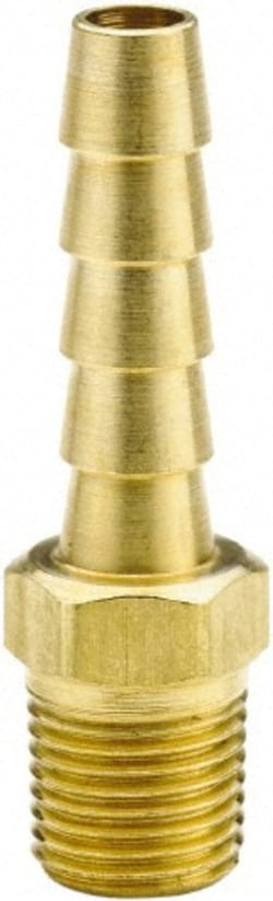 MSC Parker 11301 1/4 NPT Thread Hose Barb x Male NPT Connector 1/4" ID
