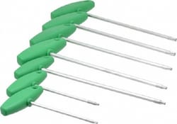 MSC Wiha 36492 7 Piece T9 to T30 T-Handle Torx Key Set T9, T10, T15, T20,