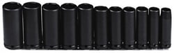 MSC Proto J74112 11 Pc 1/2" Drive Deep Impact Socket Set 1/2 to 1-1/8",