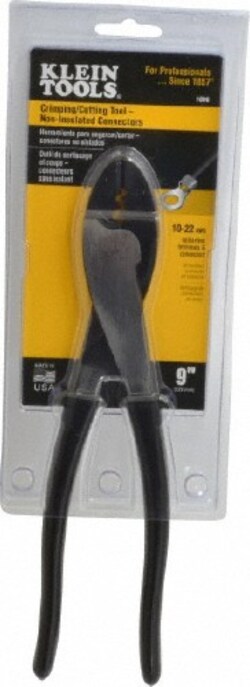 MSC Klein Tools 1006 9-3/4" Overall Length Crimping Pliers Plastic Coated