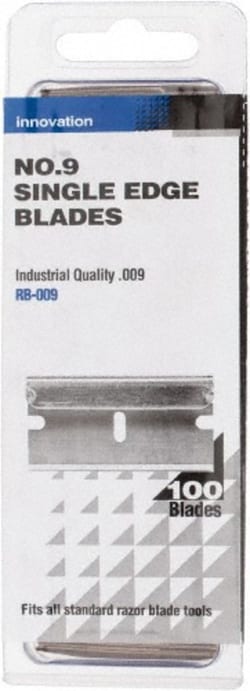 MSC PHC RB-009 7.2" Steel Single Edge Blade 0.009" Blade Thickness, 1-1/2"