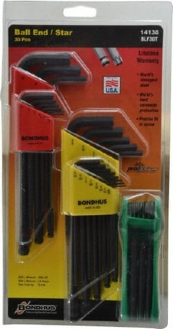 MSC&nbsp;30PC HEX KEYS & TORX BONDHUS T