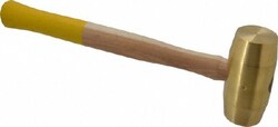 MSC Made in USA BH-80 5 Lb Head 1-7/8" Face Brass Nonmarring Hammer 15"