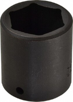 MSC Proto J7433M 1/2" Drive 33mm Standard Impact Socket 6 Points, 2" Overall