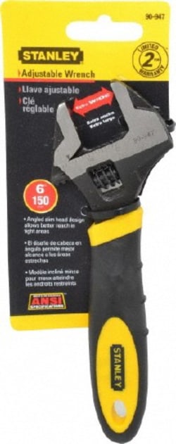 MSC Stanley 90-947 1" Jaw Capacity, 6" Standard Adjustable Wrench Chrome
