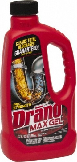 MSC Drano 694768 32 oz Gel Drain Cleaner Unscented, Bottle, Quantity: Each