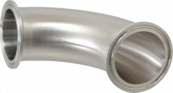 MSC VNE EG2C-6L2.0 2" Clamp Style Sanitary Stainless Steel Pipe 90° Elbow