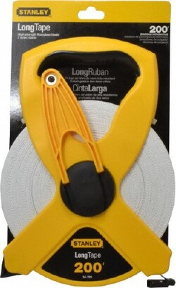 MSC Stanley 34-793 200' x 1/2" Tape Measure 1/8" & 1/100 & 1/10' Graduation,