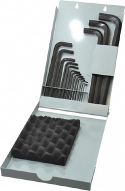 MSC Eklind 13216 16 Piece L-Key Ball End Hex Key Set Hex Range 0.05 to