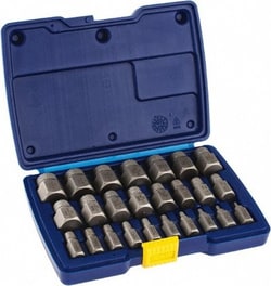 MSC Irwin Hanson 53227 25 Piece Spiral Flute Screw Extractor Set Screw