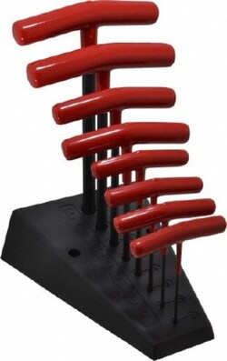 MSC&nbsp;Bondhus 13389 8 Piece T-Handle Hex Key Set Hex Range 2 to 10mm, Protanium High Torque Steel