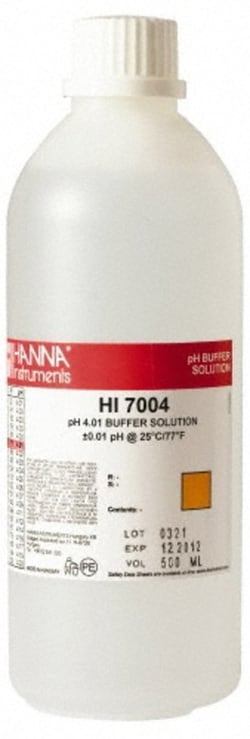 MSC Hanna Instruments HI7004L 4.01% pH Range Buffer Solution 500 ml Bottle,