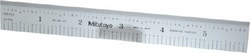 MSC Mitutoyo 182-107 6" Long, 1/100, 1/10" and 0.5, 1mm Graduation, Rigid