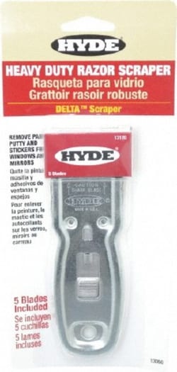 MSC Hyde Tools 13050 Stiff Carbon Steel 1-Edge Scraper Set 1-1/2" Blade