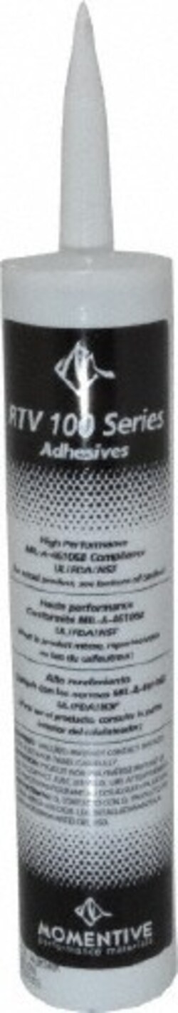 MSC&nbsp;Momentive Performance Materials RTV109 12C 10.1 oz Tube Silver RTV Silicone Joint Sealant 400°F Max Operating Temp, 20 min Tack Free Dry Time, 24 hr Full Cure Time, Series RTV100