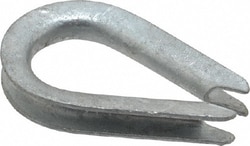 MSC Value Collection 40400 1/8" Wire Rope Thimble Clip Steel, Galvanized,