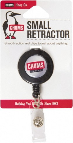 MSC Chums 30030100 36 Inch Long, Retractable ID Holder Strap Black, Clip