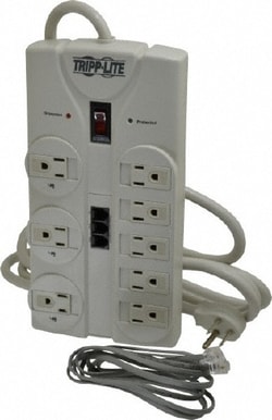 MSC Tripp-Lite TLP808TEL 8 Outlets, 120 Volts, 15 Amps, 8' Cord, Power