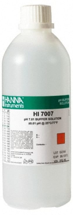 MSC Hanna Instruments HI7007L 7.01% pH Range Buffer Solution 500 ml Bottle,
