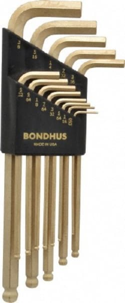 MSC Bondhus 37937 13 Piece L-Key Ball End Hex Key Set Hex Range 0.05 to
