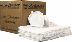 MSC&nbsp;PRO-SOURCE PS-N030-W69-10 19 Inch Long x 16 Inch Wide Virgin Utility Cotton Towels White, Terry Cloth, Low Lint, 10 Lbs. at 3 to 4 per Pound, Box