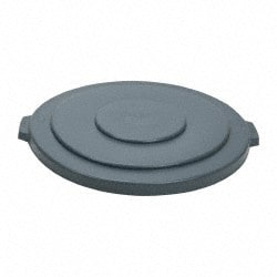 MSC Rubbermaid FG265400GRAY Round Lid for Use with 55 Gallon Round Trash Cans Gray, Polyethylene, For 2655 Brute Trash Cans