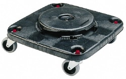 MSC Rubbermaid FG353000BLA Square Polyethylene Trash Can Dolly Compatible