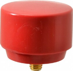 MSC NUPLA 15193 2" Face Diam, Grade Medium, Red Hammer Tip/Face Brass,