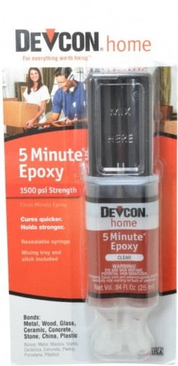 MSC Devcon 20845 25 mL Cartridge Two Part Epoxy 4 to 5 min Working Time,