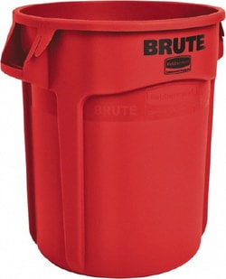 MSC Rubbermaid FG262000RED 20 Gallon Round Red Trash Can Polyethylene,