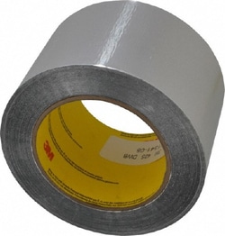 MSC 3M 7100053644 55m x 3" x 4.6 mil Silver Aluminum Foil Tape Acrylic