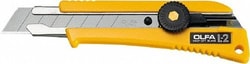 MSC&nbsp;Olfa 5004 18mm Rubber Grip Snap-Off Utility Knife Plastic Handle, Yellow