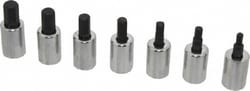 MSC Proto J4990-MST 7 Piece 3/8" Drive Metric Hex Bit Socket Set 4 to 10mm