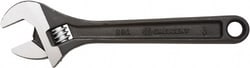 MSC Crescent AT28BK 1-1/8" Jaw Capacity, 8" Standard Adjustable Wrench