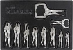 MSC Irwin 1078TRAY 10 Piece Locking Plier Set Comes in Plastic Tray, Quantity: