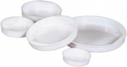 MSC MTCAP3 3" Plastic Mailing Tube End Caps White, Quantity: Each of 1