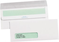 MSC EN1112 Pack of (2,500) 9-1/2" Long x 4-1/8" Wide Self Seal Plain White