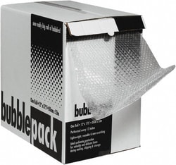 MSC BD1224 50' Long x 24" Wide x 1/2" Thick, Bubble Roll Clear, Quantity: