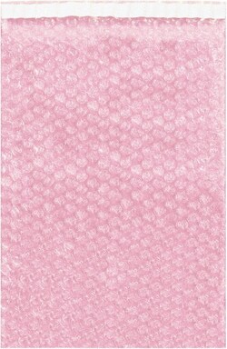 MSC 18X23-1/2 PINK 100/PK ANTI-STATIC BUBBLE POUCH, Quantity: Pack of 100
