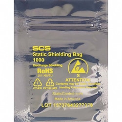 MSC 15X20 CLR 100/PK RECLOSE STATIC SHIED BAG, Quantity: Pack of 100