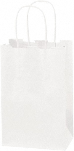 MSC&nbsp;BGS101W Pack of (250) Kraft Grocery Bags 5-1/4 x 3-1/4 x 8-3/8, White
