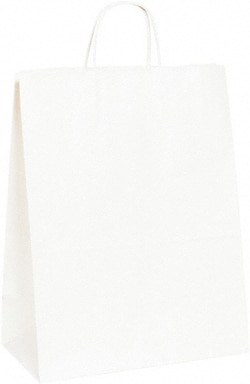 MSC BGS106W Pack of (250) Kraft Grocery Bags 13 x 7 x 17, White